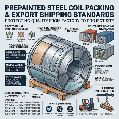 Prepainted Steel Coil Packing and Export Shipping Standards